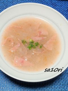 すりおろしレンコンと新生姜のスープ!-レシピのメイン写真