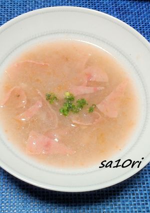 すりおろしレンコンと新生姜のスープ！-レシピのメイン写真