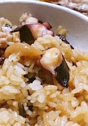 昆布茶で簡単梅肉たこ飯♪-レシピのメイン写真