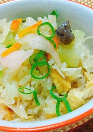 【龍愛】おでんの素で炊き込みご飯-レシピのメイン写真
