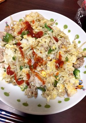 ひき肉とピーマンのたまご炒飯-レシピのメイン写真