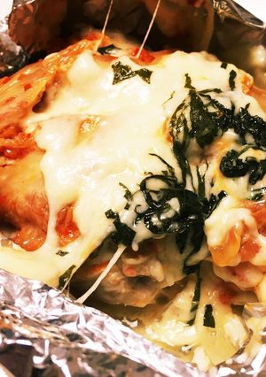 簡単♩鶏胸肉のキムチーズホイル焼き-レシピのメイン写真