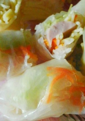 簡単おもてなしギョニソとスパサラの生春巻-レシピのメイン写真