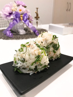 カリカリしらすと大葉のわさびマヨおにぎり-レシピのメイン写真