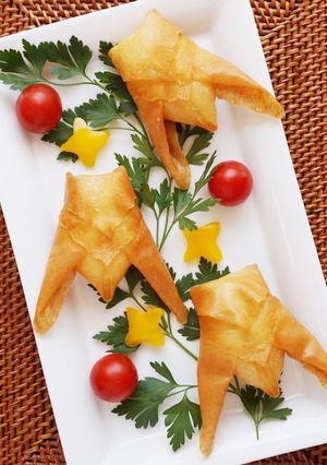 夏休み♪ベーコントマトのセミ春巻-レシピのメイン写真