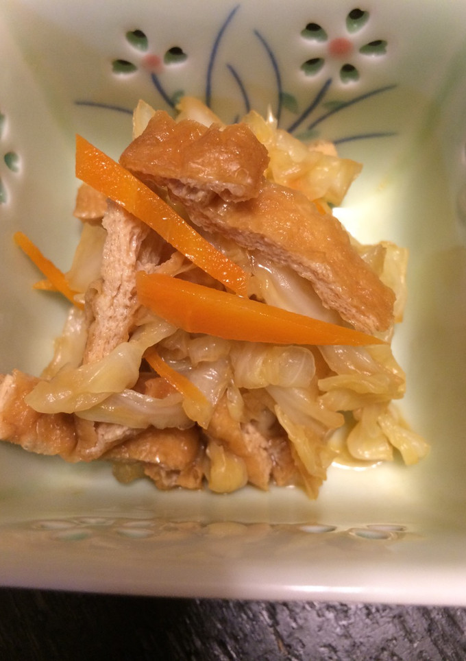 キャベツと油揚げの煮物-レシピのメイン写真