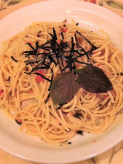 ミョウガと梅干パスタ-レシピのメイン写真