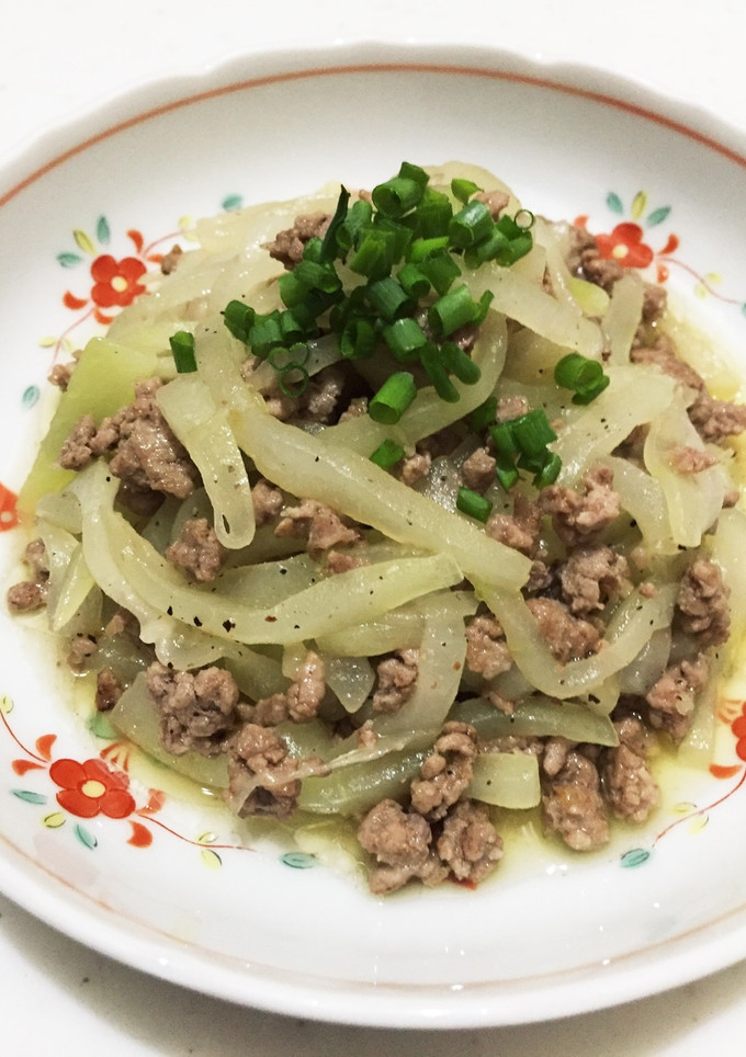 簡単！冬瓜と挽肉の炒め物♬-レシピのメイン写真