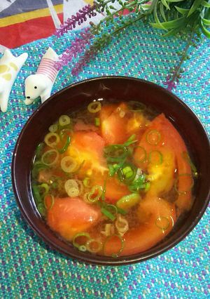 レンジで簡単 トマトの味噌汁-レシピのメイン写真