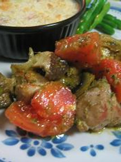 鶏肉とトマトのバジル炒め-レシピのメイン写真