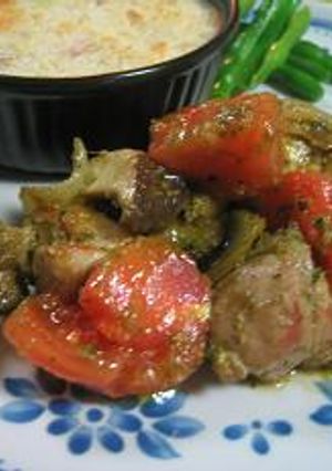 鶏肉とトマトのバジル炒め-レシピのメイン写真