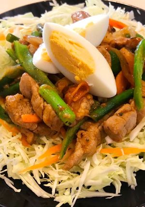 カレー風味ひと口豚ヒレのスタミナ野菜炒め-レシピのメイン写真