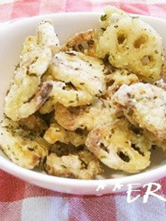れんこんのバジル焼き揚げ~♪♪-レシピのメイン写真