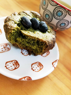 卵牛乳不使用のクオカで抹茶黒豆マフィン-レシピのメイン写真