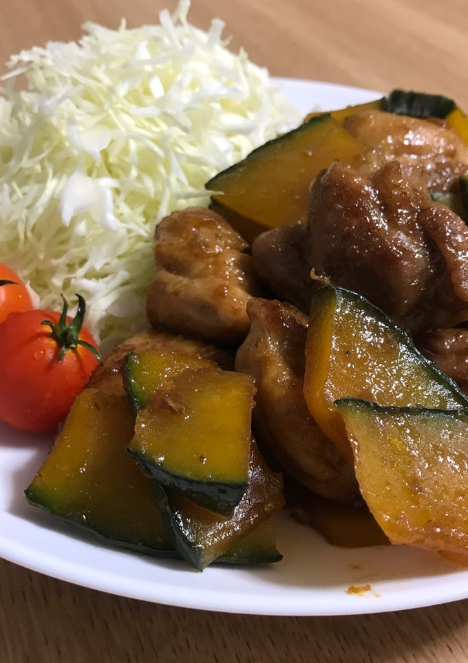 鶏もも肉とかぼちゃの柚子胡椒照り焼き-レシピのメイン写真