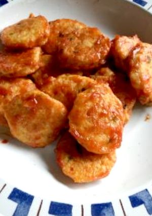 鶏挽き肉でカニ玉風ケチャップあん-レシピのメイン写真