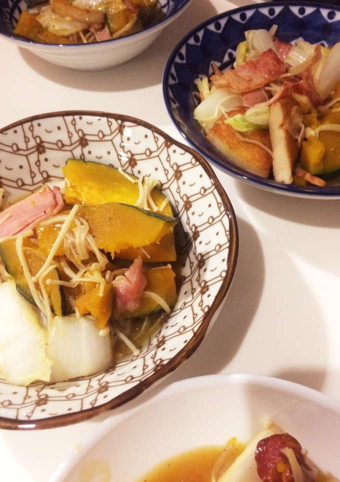 白菜とかぼちゃ、さつま揚げなどの炒め物-レシピのメイン写真