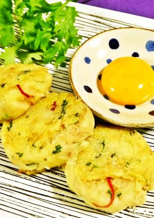 春♡新ジャガイモdeパクチ～ズ餅-レシピのメイン写真