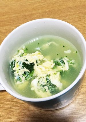 ブロッコリーと卵のスープ！-レシピのメイン写真
