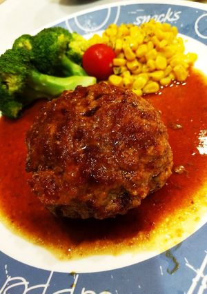 肉!!!がっつり♪牛ハンバーグ♡-レシピのメイン写真