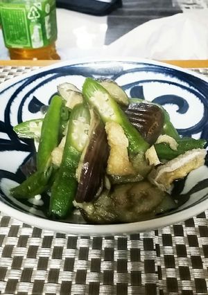 レンチン茄子とオクラと油揚げの出汁煮-レシピのメイン写真