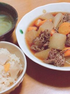 大根の煮物と卵スープ-レシピのメイン写真