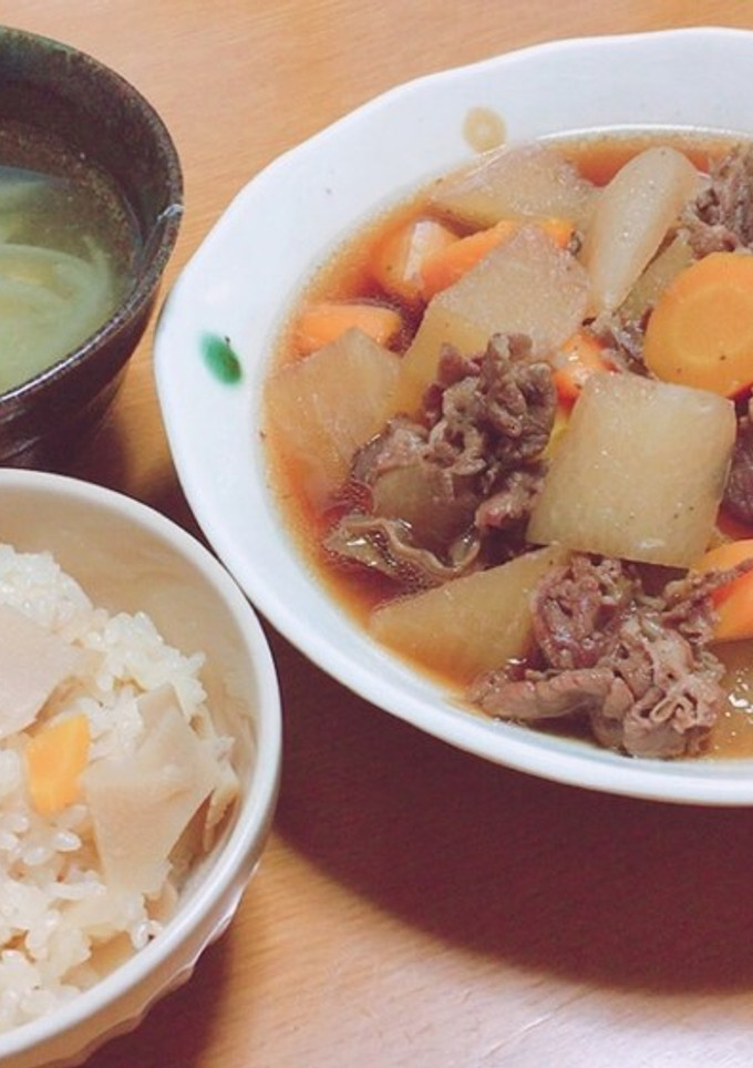 大根の煮物と卵スープ-レシピのメイン写真