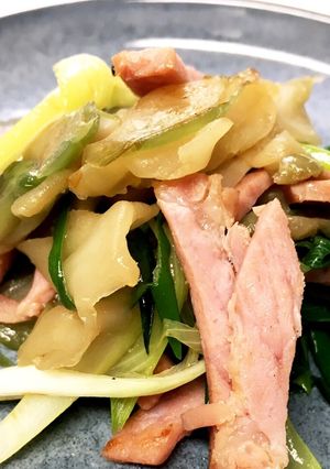 小葱とハムとザーサイのごま油炒め-レシピのメイン写真
