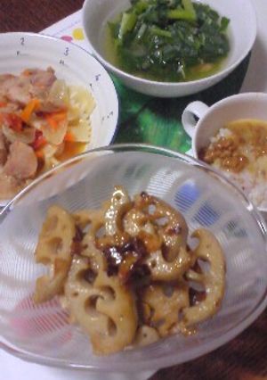 れんこんのきんぴら うまうま♪-レシピのメイン写真