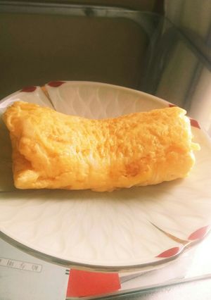 丸いフライパンで！ふわふわだし巻き卵焼き-レシピのメイン写真