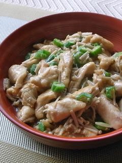 オクラとエノキでとろ~り鶏むね肉炒め-レシピのメイン写真
