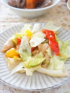 鶏胸肉とレタスのポン酢炒め-レシピのメイン写真