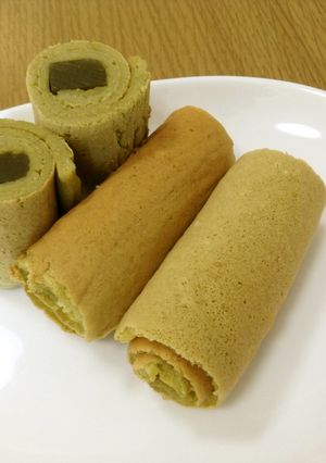 おうちで和菓子～あん巻き風（抹茶）～-レシピのメイン写真