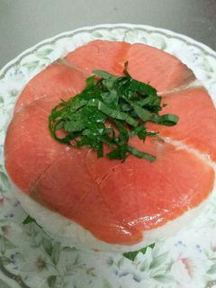 簡単!サーモンの押し寿司-レシピのメイン写真
