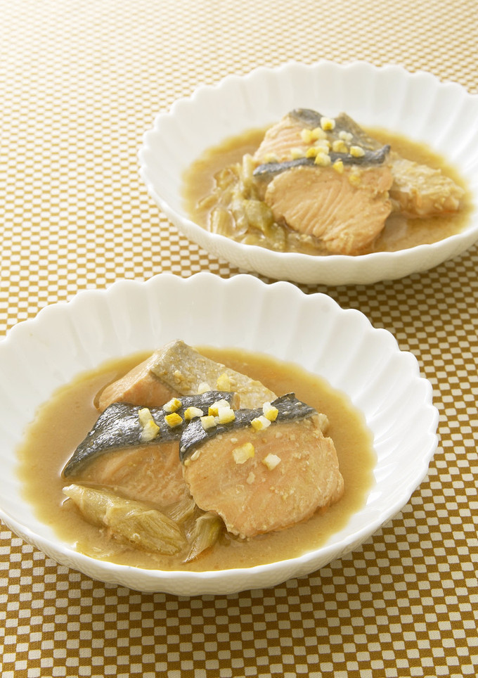 鮭とねぎのみそ煮　ゆず風味-レシピのメイン写真