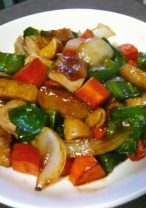 鶏と野菜と発芽米餅のオイスターソース炒め-レシピのメイン写真