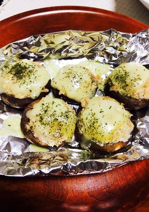 しいたけのツナチーズオーブン焼き-レシピのメイン写真