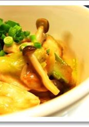鶏としめじの梅しょうゆ炒め-レシピのメイン写真