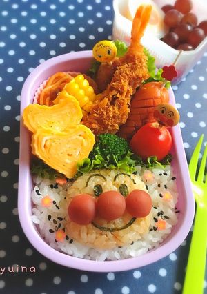 簡単キャラ弁♪ アンパンマンのお弁当-レシピのメイン写真