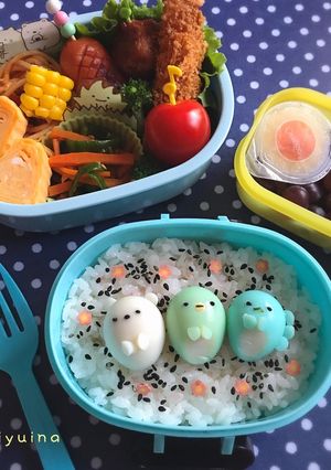 すみっコぐらしキャラ弁♪うずらのすみっコ-レシピのメイン写真