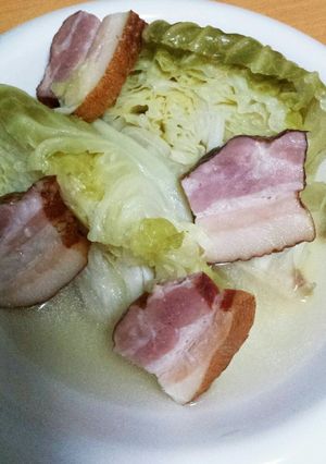 味付け塩のみ！キャベツとベーコンの蒸し煮-レシピのメイン写真