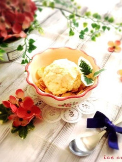 固くならない!!材料3つ蜂蜜アイス♪-レシピのメイン写真