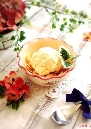 固くならない！！材料3つ蜂蜜アイス♪-レシピのメイン写真