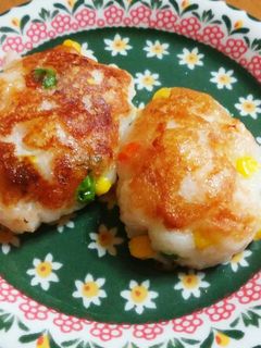 海老とはんぺんのふわふわお焼き-レシピのメイン写真