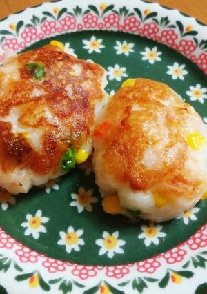 海老とはんぺんのふわふわお焼き-レシピのメイン写真