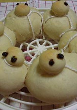 基本の生地でてるてる坊主パン-レシピのメイン写真