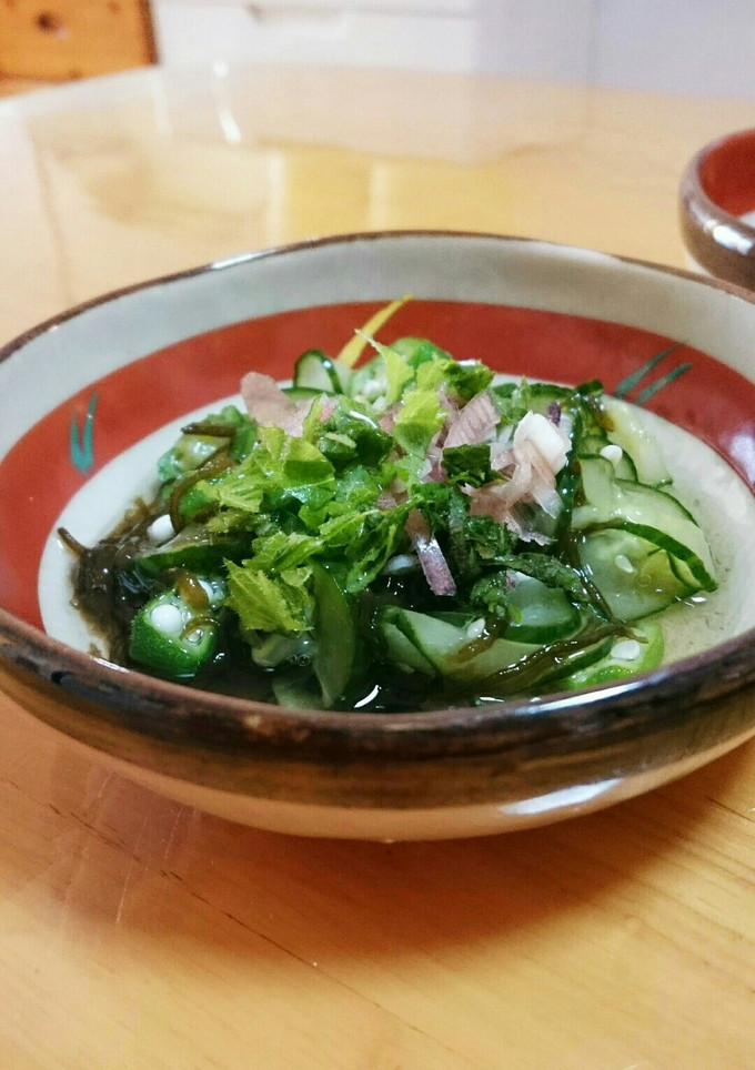 もずく と きゅうり オクラの 和え物-レシピのメイン写真