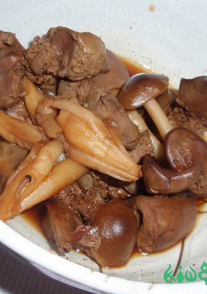 鶏レバーとしめじのソース漬け♪-レシピのメイン写真