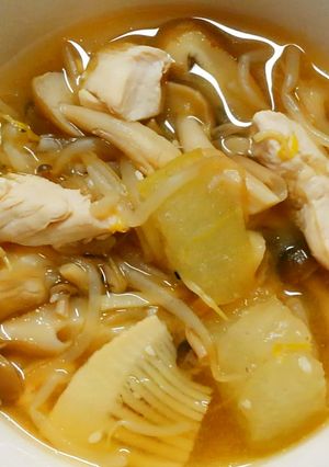 簡単！鶏ささみと冬瓜と筍 もやしのスープ-レシピのメイン写真