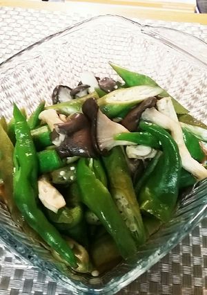 レンチン　オクラとひら茸のぽん酢煮-レシピのメイン写真